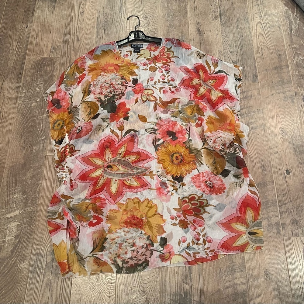 Fashque Women’s Floral Blouse Free Size
